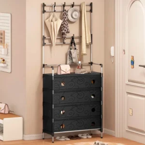 Zapatera de cajones de 7 niveles con perchero